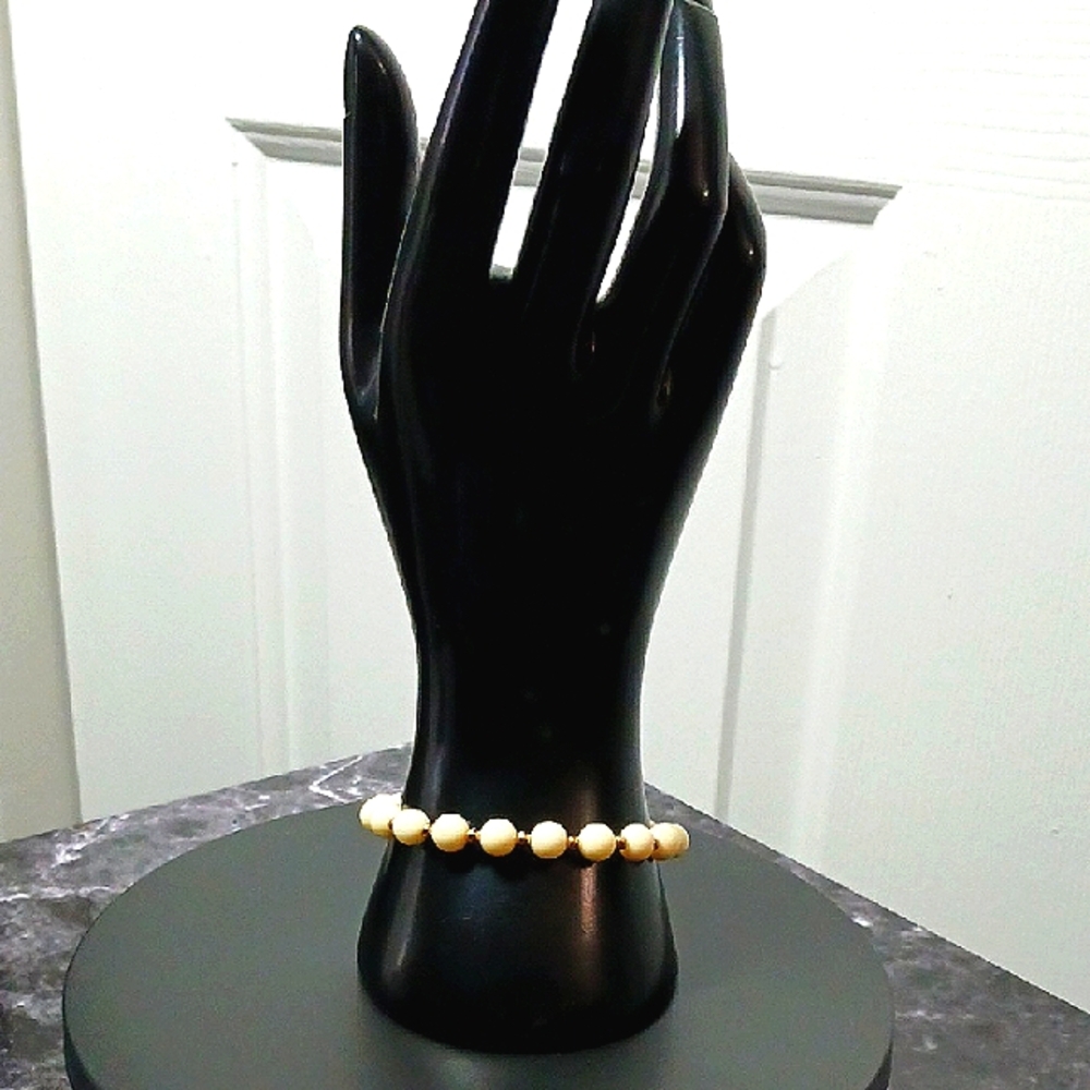 Monet Cream Beaded Bracelet